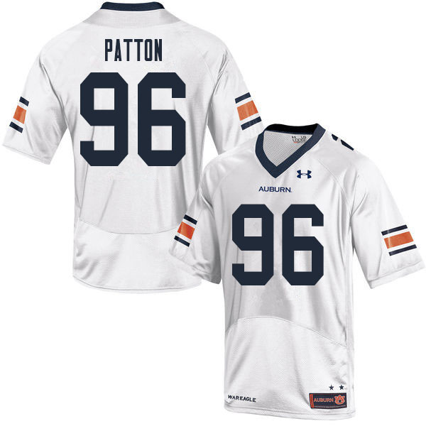 Auburn Tigers Men's Ben Patton #96 White Under Armour Stitched College 2020 NCAA Authentic Football Jersey WYN0674UD